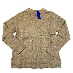 Women's Apt. 9 Funnel Neck Pullover Sweater - Heather Taupe - XL